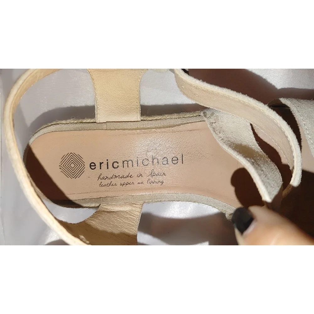 Eric Michael Lago Suede Sandals Size 8